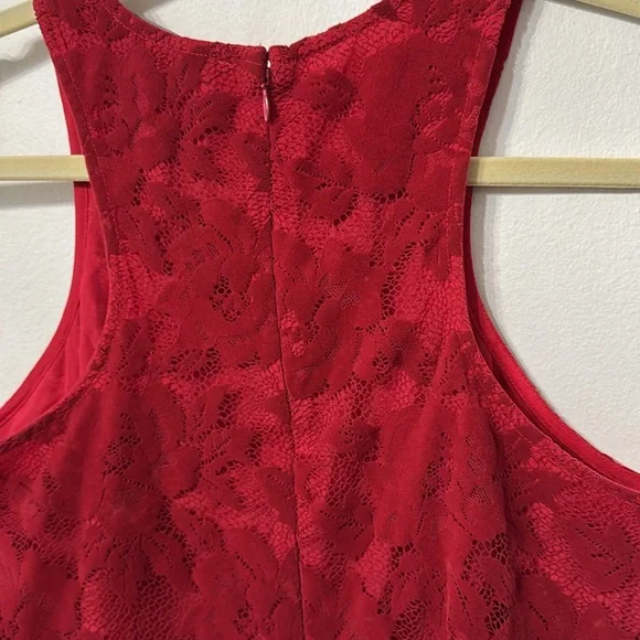 Revolve x Lovers + Friends Red Lace Embroidered Shift Dress New without Tag - Picture 4 of 9